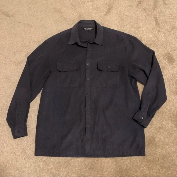 Tilley endurables men’s medium long sleeve shirt gray grey collared button up - Picture 4 of 4